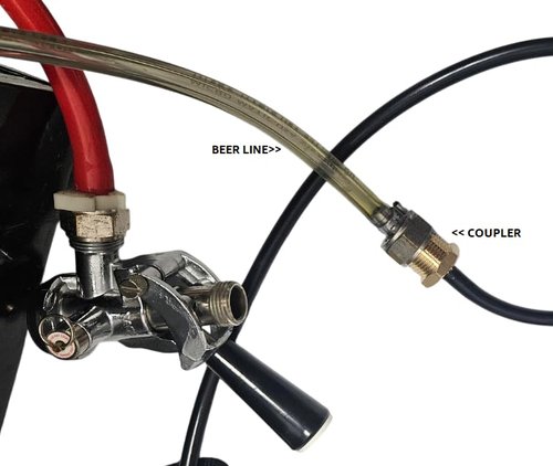 Standard Beer Draft Keg Line Cleaning kit with 4oz Beer Line No Rinse Powder Cleaner - Hand Pump Pressurized - Easy Safe to Use Keg Claner - w/Brush, Faucet Plug, Instruction Manual