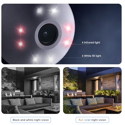 Indoor Security Camera,2K 2.4G WiFi Baby/Pet/Dog/Nanny Cameras for Home Security,AI descriptive Notification, AI Cameras with 2-Way Talk, Color Night Vision, AI Smart Detection,911Emergency