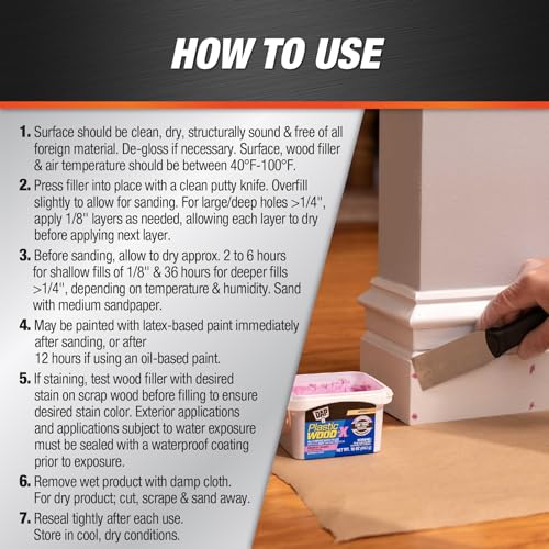 DAP Plastic Wood-X 16 oz Natural Wood Filler with DryDex Dry Time Indicator