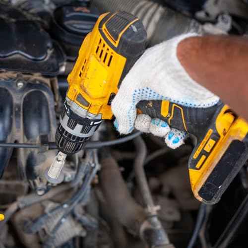 6 in 1 Hex Socket Adapter with H4 Shank, Hex Socket Set 2.5mm 3mm 3.5mm 4mm 4.5mm 5mm Metric 6 Point Power Nut Driver Drill Bit Set