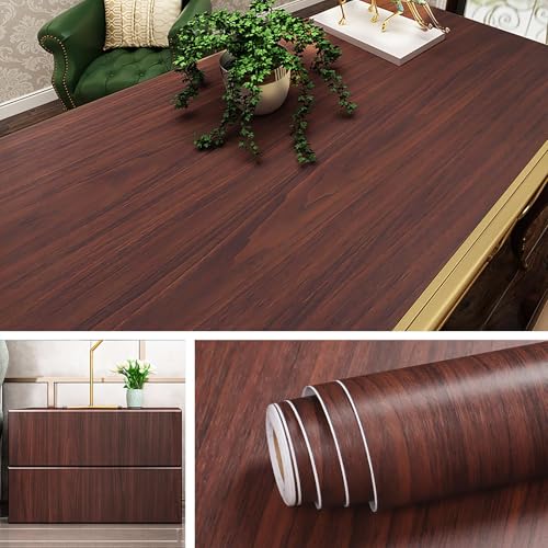 Livelynine Wood Wallpaper Peel and Stick Countertop Waterproof Wood Grain Contact Paper for Countertops Desk Kitchen Counter Top Vinyl Wrap Self Adhesive Cabinet Covering Laminate Sheets 15.8x78.8