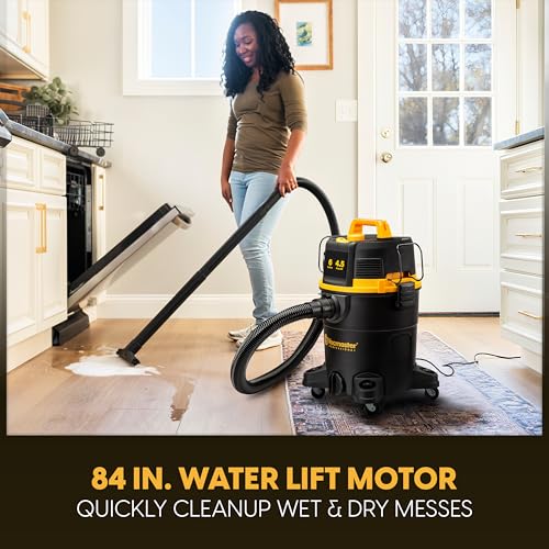 Vacmaster Professional 6-Gallon Wet/Dry Shop Vacuum with Self-Cleaning Filter