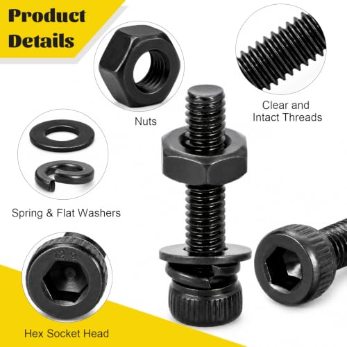 Fgruh 1120PCS M3 Socket Screws Assortment Kit - M3x6/8/10/12/16/20/25/30mm