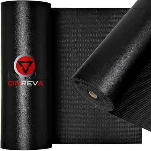 ONREVA Tool Box Liner 24 inch Wide x 12 ft Large, Thick Heavy Duty Toolbox Drawer Liners, Rolling Tool Chest Foam Mat, Shelf Rubber Mat, Black Non-Slip Organizer Pad for Cabinet, Workbench