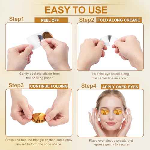 Disposable Tanning Eye Stickers ? Strap-Free ? Gentle on Lashes ? Maintain Clear View ? Indoor & Outdoor Tanning Accessory ? Gift-Ready Pack of 50