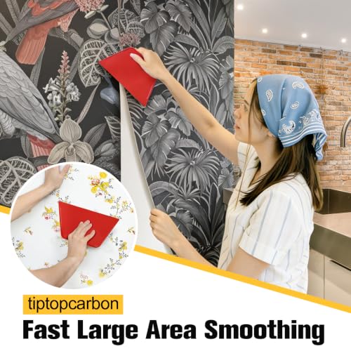 Tiptopcarbon Basic Wallpaper Smoothing Tool Kit for Peel & Stick Wall Coverings