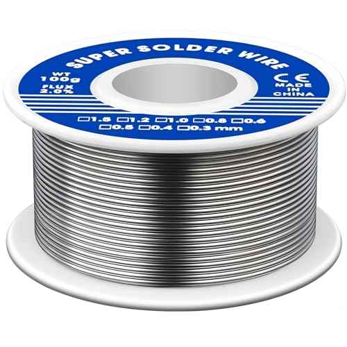 Soldering Wire 0.8mm, 63-37 Tin Lead Rosin Core Solder Wire, 100g Electrical Solder for Repair and DIY of Electronic Electric Electrical Soldering Components