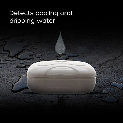 8 Pack Water Leak Detector - 95 dB Flood Detection Alarm Sensor for Bathrooms, Basements, Laundry Rooms, Garages, Attics and Kitchens by Mindful Design (White)