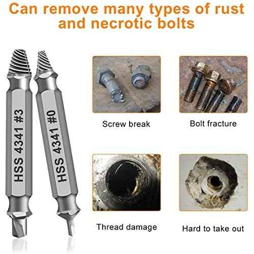 Gifts for Men,Damaged Screw Extractor Set-Christmas Stocking Stuffers for Men Adults Him,Mens Gifts for Dad,Husband,Stripped Screws Nuts & Bolts Drill Bit Tools for Easy Removal of Rusty Broken Screw