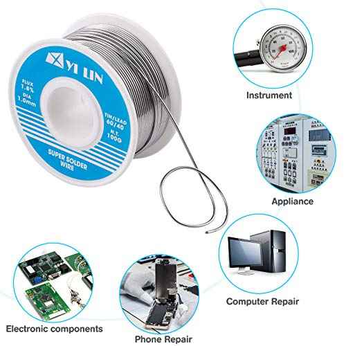 YI LIN 60/40 Solder 100g Tin Lead Rosin Core Solder Wire For Electrical Soldering (0.6mm/100g)