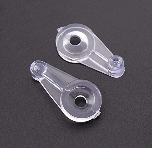 Hydanle Cabinet Door Glass Retainer Clips Kit, Plastic, Clear, Offset 4mm, with Screws (Pack of 20)