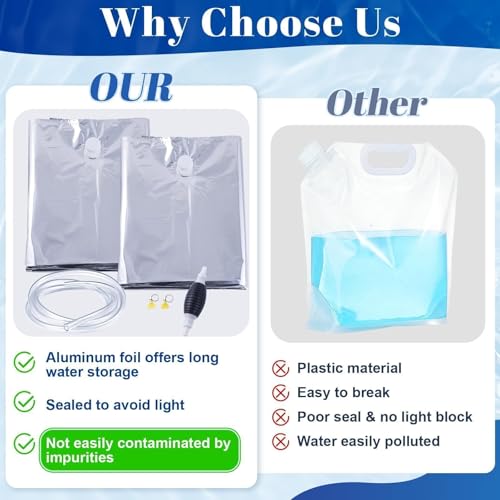 TOHONGADON 116 Gallon Aluminum Foil Emergency Water Storage Tank for Family Preparedness