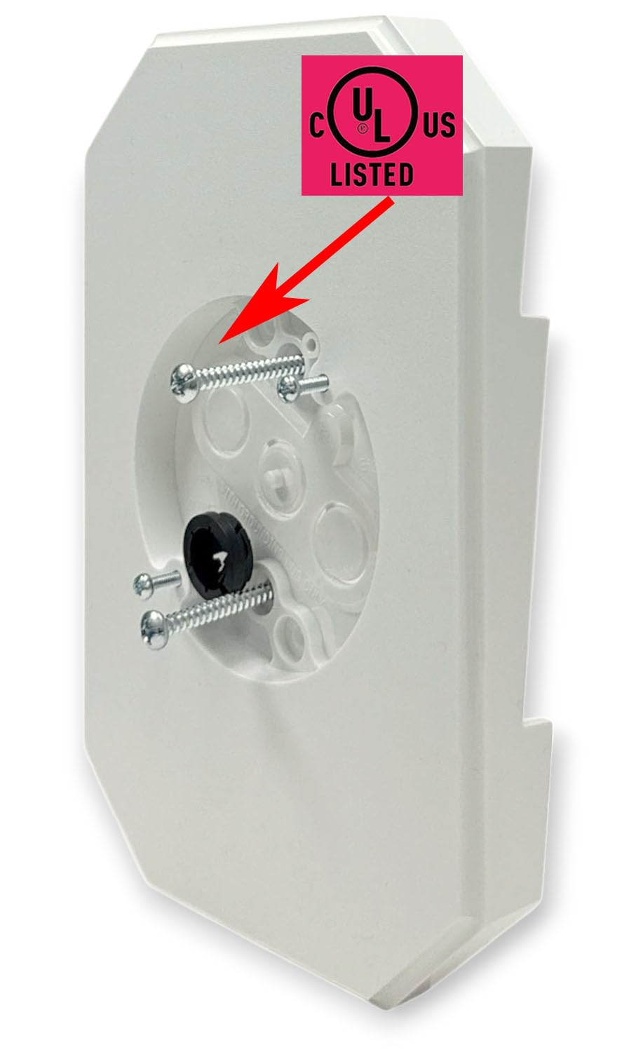 iMBAPrice IMBA-8141DBL UL Listed White Vinyl Siding Lamp Mounting Kit with Built-in Electrical Box for 1/2 Inch Outdoor Double 4" Siding, 1-Pack