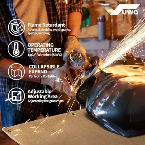 Welding Blanket - Heavy Duty Fiberglass Fireproof Blanket 2 Pack 4 x 6 inch 1022¡ÆF Heat Resistant Flame Retardant Protective Mat High Temp Insulation Fabric Blanket for Soldering Brazing Grill