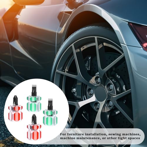 8 Pieces Sewing Machine Screwdriver Sewing Machine Tools Small Stubby Screwdriver with Flat Head and Cross Head for DIY Repairing Sewing Projects