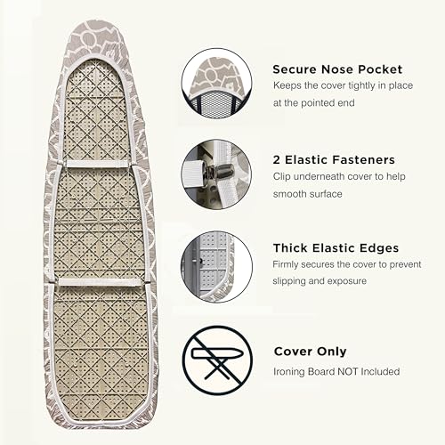 UniSimp Geometric Ironing Board Cover and Pad 15x54 - Standard Size