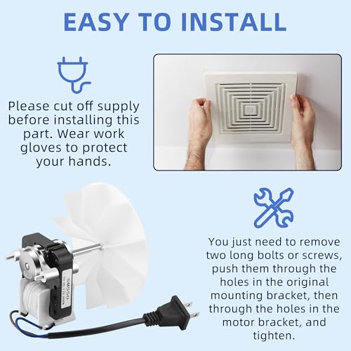 AMI PARTS Bathroom Fan Motor Replacement 2-Pack for Nu-Tone & Broan