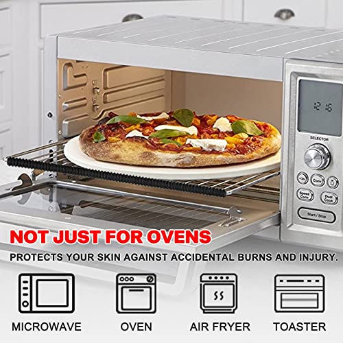LeeYean 14in Oven Guards for Racks, 4-Pack Silicone Edge Protectors – Black