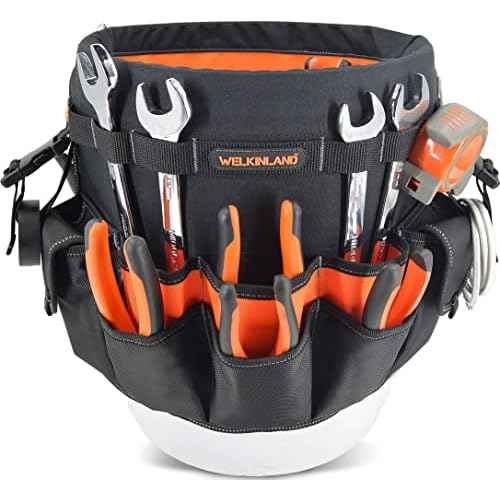 WELKINLAND 5 gallon bucket tool organizer, 5 gallon bucket holder, bucket liner, Bucket tool organizer, Tool bucket, Bucket tool bag, Bucket organizer, Bucket bag organizer, Bucket organizer