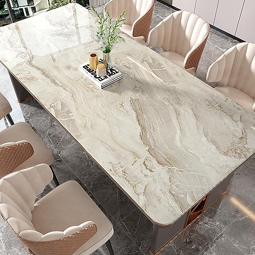 VEELIKE Beige Gold 15.7x118 Inch Marble Contact Paper Peel & Stick Waterproof Vinyl Roll
