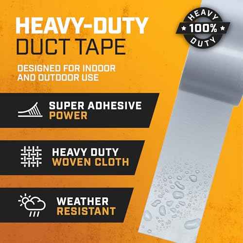 Lockport 5 Pack Duct Tape Heavy Duty Waterproof, Strong Adhesive Silver Duct Tape Bulk for Indoor Outdoor Repairs, Tear by Hand - 30 Yards x 2 Inch