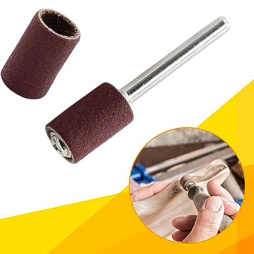 120 PCS 1/4 Inch Sanding Sleeves 120 Grit Sanding Drum and Sleeves Set Oxide Sandpaper Sanding Drum Sanding Bands