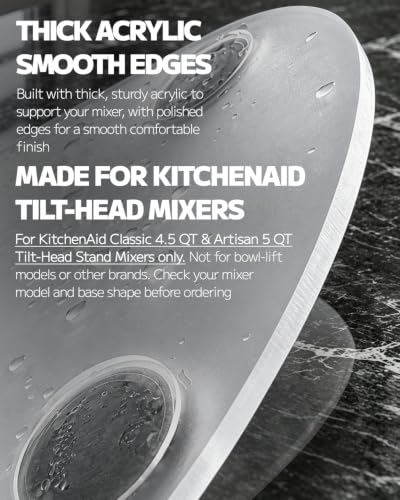 MIMORE Frosted 4.5-5 QT Tilt-Head KitchenAid Mixer Slider Base Mat