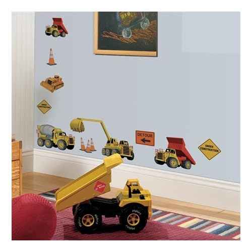 RoomMates RMK1007SCS Under Construction Peel and Stick Wall Decals