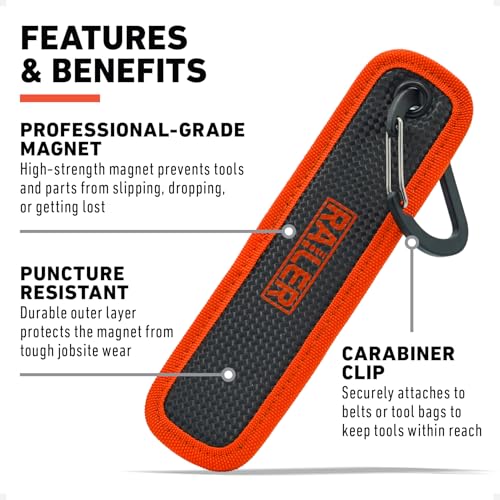 RailER MagMat w/Carabiner Magnetic Tool Mat Set – Flexible, Heavy Duty, Non-Slip