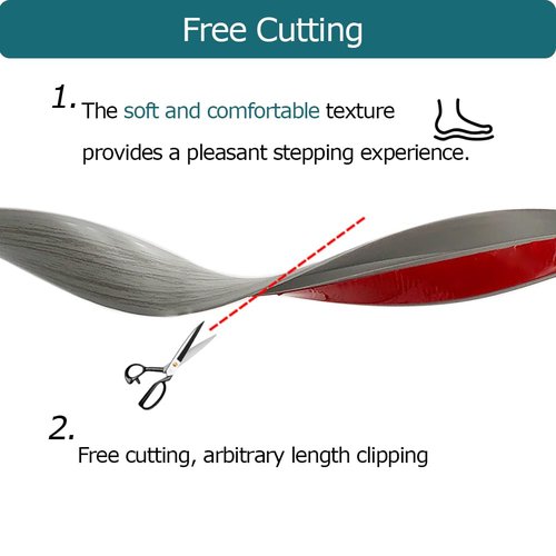 Tintvent Carpet Floor Transition Strip, Self-Adhesive Carpet to Tile Transition Edging Trim Suitable for Door Threshold/Wood Floor, Cover Height Within 5mm – Gray(10Ft)