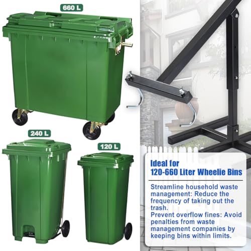 JIANFA Touchless Manual Trash Compactor - Space-Saving Waste Reducer for 32-64 Gallon Bins