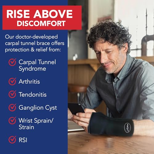 Dr. Arthritis Day & Night Support Carpal Tunnel Wrist Brace, Adjustable Hand Splint with Cushion Padding for Wrist Pain Relief, Right & Left Carpal Tunnel Wrist Brace, Fits Both Hands (1 Pack)