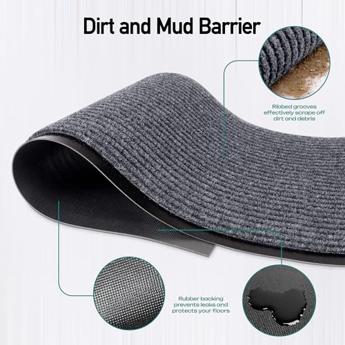 MaxMat Grey 3x5 ft Heavy Duty Commercial Indoor Outdoor Floor Mat