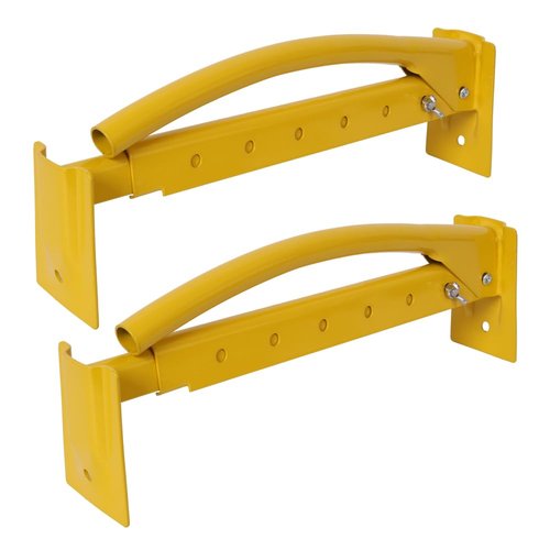 Masonry Tools Brick Tong Lifter, Adjustable Brick Tongs for Carrying Bricks Stone Slabs Clinker, Heavy-Duty Steel Brick Carrier with Coated Handle, Labor-Saving Professional Tongs (Yellow + 2 Pack)