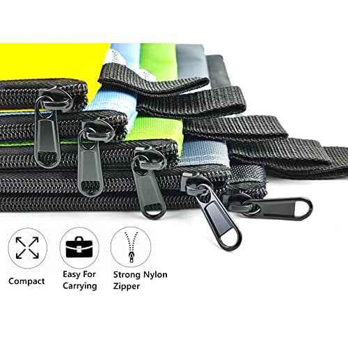 5 Pack Tool Bag Zipper Pouch, Premium Tool Pouch, Utility Multipurpose Storage Organizer Tool Pouches for Tools, Stationary, Pencil Pouch 13"x8"