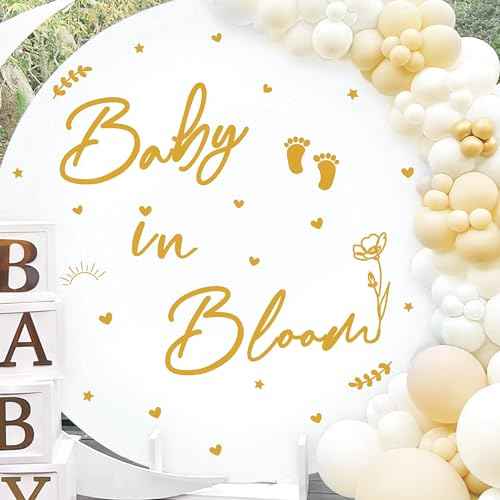 Baby Shower Party Decals Decorations for Backdrop Baby in Bloom Signs Sign Girl or Boy Signs Oh Babys Decals for Balloon Arch Gender Reveal Pregnancy Stickers Newborn Party Supplies