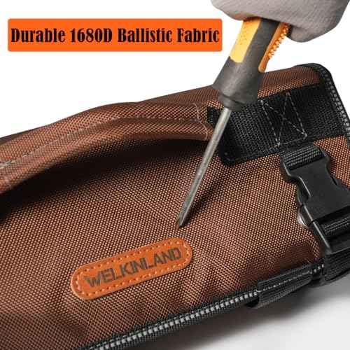 WELKINLAND 3In1-Pack Tool Roll, 6-Pocket Roll-Up Tool Organizer