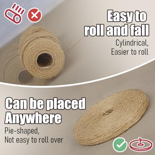 PerkHomy Natural Jute Garden Twine 400 Feet Brown 2mm Support Tie for Gardening & Crafts