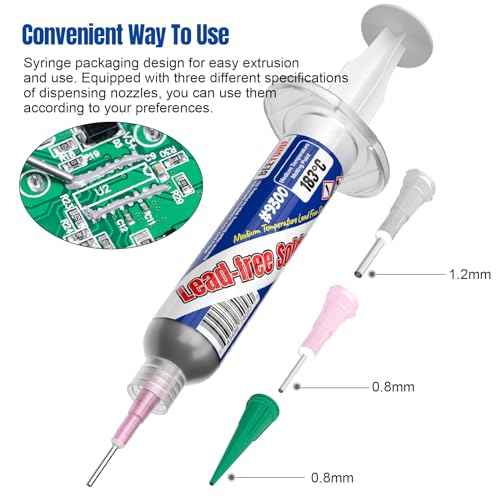 Solder Paste, Electronic Soldering Paste with Flux, Sn64 Bi35 Ag1 Lead-free SMD Solder Paste for PCB IC SMD LED BGA QFN SMT electronics (1.23oz/35g)