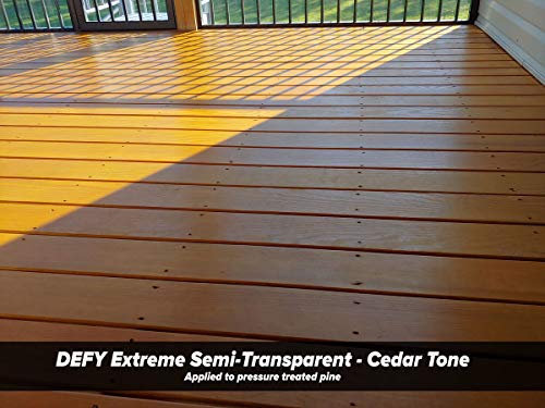 DEFY Extreme Wood Stain & Sealer in Cedar - 1 Gallon Waterproof Exterior Coating