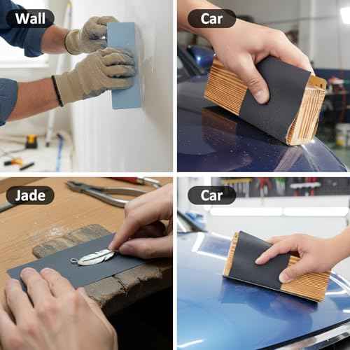 24 Pcs Sandpaper Assortment, 9x3.6 Inch 1000 to 5000 8 Assortment Grit Sand Paper, Wet Dry Sanding Paper for Wood Furniture Finishing, Metal Sanding, Automotive Polishing