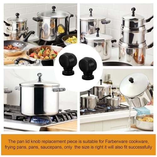 Farberware Lid Knob Replacement 2-Pack | #8-32 & 10-32 Stud Fits Fry Pans & Skillets