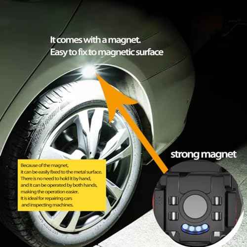 COB Keychain Work Light Keychain Flashlights 7 Light Modes 1600Lumen,Portable USB Rechargeable cob Work Light Emergency Light with Folding Bracket Bottle Opener and Magnet Base,Camping (Orange)