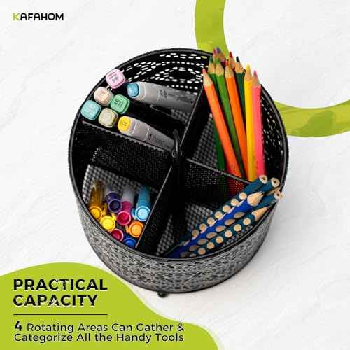 KAFAHOM Bucket Tool Organizer, Heavy Duty Metal Bucket Tool Caddy, Tool Storage for Garden, Construction, Carpenter, Electrician, Builder