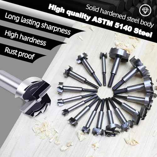 1-1/16 Inch Forstner Bit for Woodworking,1-1/16" Forstner Drill Bit for Wood,Wood Drill Bit Woodworking Hinge Cutter Tool for Woods Plywood Plastic