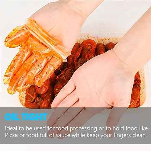 Food Prep Disposable Gloves, TPE Clear Latex-Free Food Safe Cleaning Gloves, BPA Free, Powder Free, Oil Tight