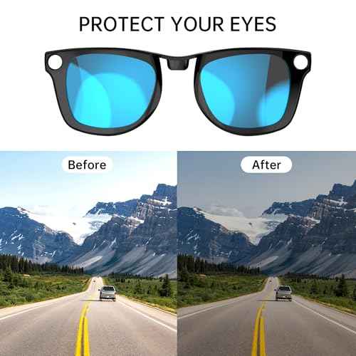 HiBloks 4Pcs Polarized Clip Compatible with Ray-Ban Meta Wayfarer & Gen 2 (RW4008/RW4012 Large), Color Changing Clip Set for Rayban Meta Gen 2 Smart Glasses Discoloration Clip (Gray+Pink+Blue+Orange)
