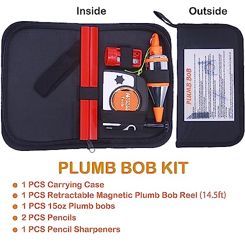 Plumb Bobs Magnetic - 15 oz(425g) Rite With 14.5 ft(4.5m)