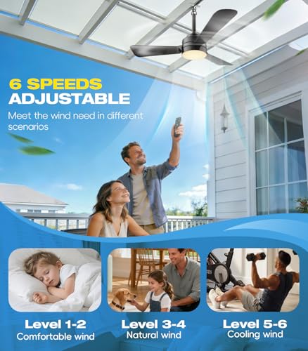 Aetherlume 28 Inch Plug-in Ceiling Fan Light with Remote, Dimmable 3CCT LED, Reversible for Bedroom Garage Tent Porch Kitchen