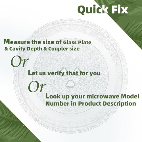 Smallest 9.6 Inch Microwave Plate Replacement Compatible With Panasonic Microwave Glass Plate F06016D00XN, 9.6" Microwave Plate Replacement for Nostalgia 0.7 cu.ft. 700W small retro microwaves